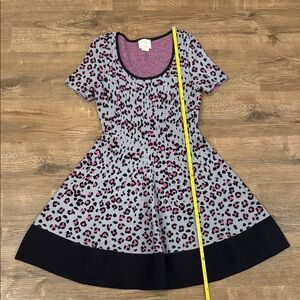 Kate Spade Cyber leopard & cheetah print sweater dress